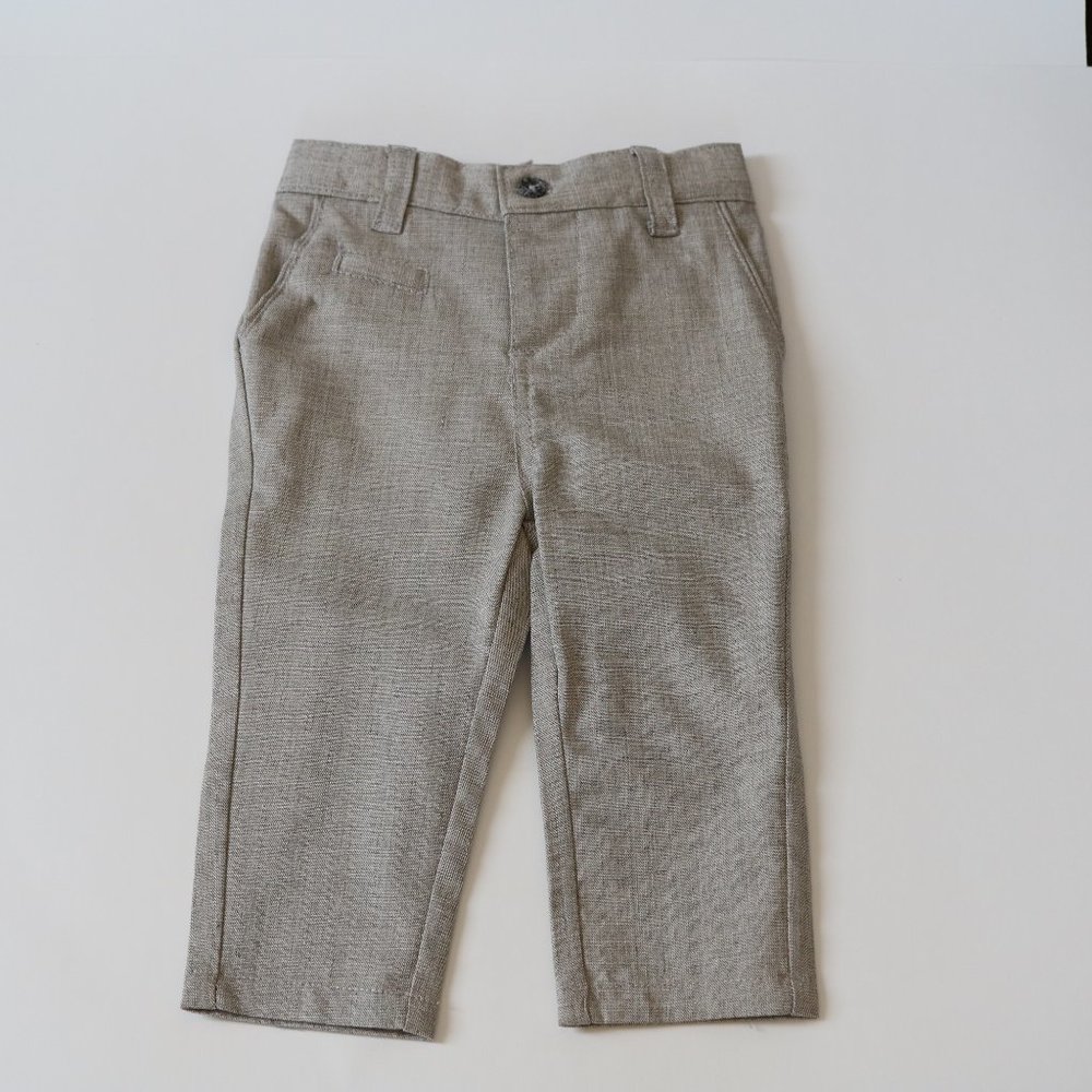 Deux Par Deux Beige Toddler Boys Dress Pants - Easter, photos, wedding